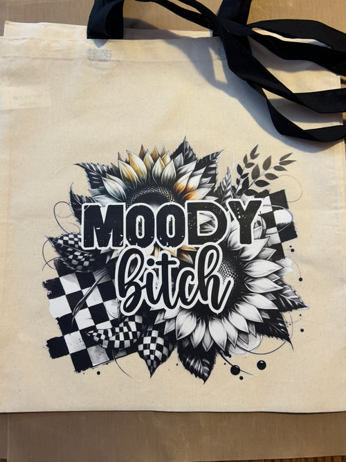 Canvas Bag with Black Handles