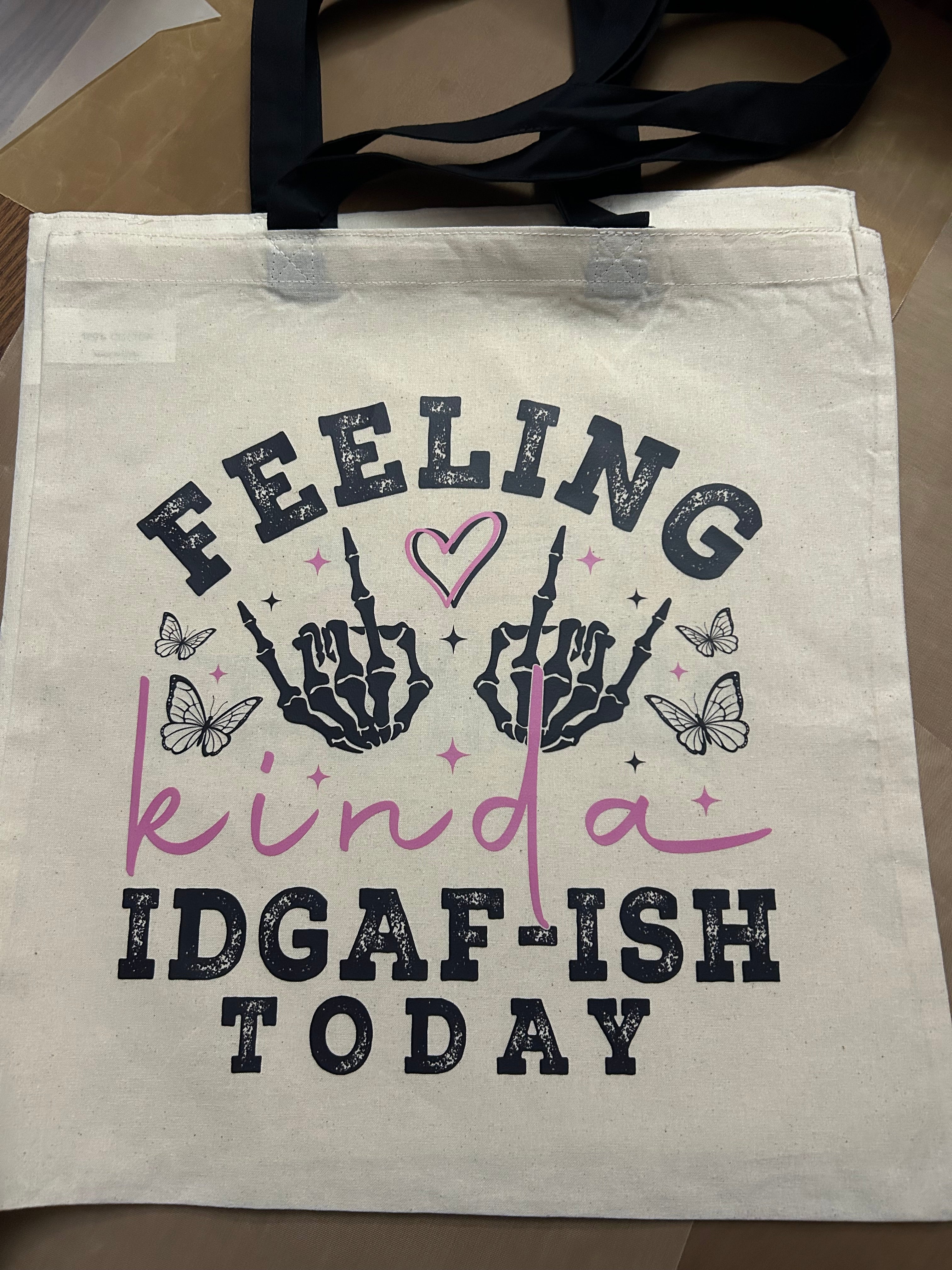 Canvas Bag with Black Handles